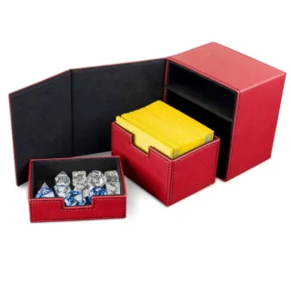 Deck box cuero BCW: Deck Vault LX 100 - Rojo (Para 100 cartas con protector)