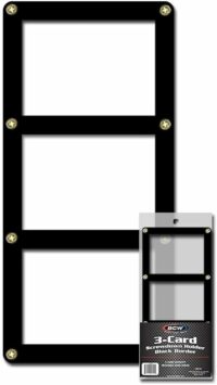 BCW 3 Card Screwdown Holder - Black Border (Con Tornillos)