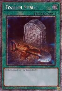 Foolish Burial - RA02-EN049 - Platinum Secret Rare 1st Edition - Ingles