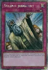 Solemn Judgment - RA02-EN075 - Platinum Secret Rare 1st Edition - Ingles