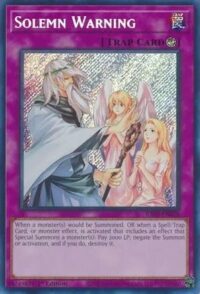 Solemn Warning - RA02-EN078 - Secret Rare 1st Edition - Ingles