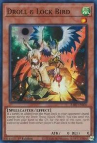Droll & Lock Bird - RA02-EN006 - Super Rare 1st Edition - Ingles - Ingles