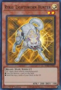 Ryko Lightsworn Hunter - RA02-EN003 - Super Rare 1st Edition - Ingles