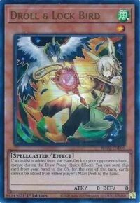 Droll & Lock Bird (Alternate Art) - RA02-EN006 - Ultra Rare 1st Edition - Ingles
