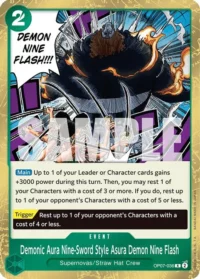 Demonic Aura Nine-Sword Style Asura Demon Nine Flash OP07-036 - Rare