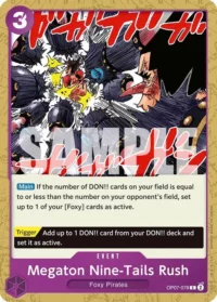 Megaton Nine-Tails Rush OP07-078 - Common