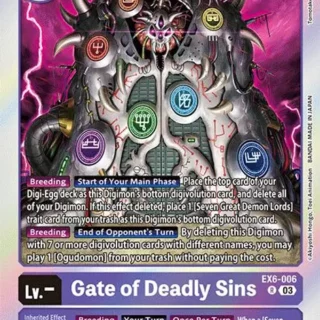 Gate of Deadly Sins - EX6-006 R