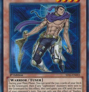 Raiden Hand of the Lightsworn - SDLI-EN003 - Super Rare Unlimited - Inglés