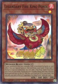 Legendary Fire King Ponix - SR14-EN045 - Super Rare 1st Edition - Inglés