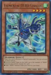 Elemental HERO Stratos (alternate art) - BLC1-EN022 - Ultra Rare 1st Edition - Inglés