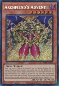 Archfiend's Advent - BLTR-EN046 - Secret Rare 1st Edition - Español