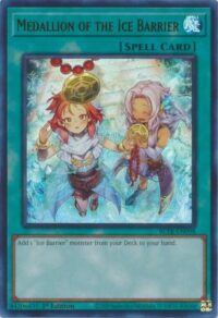 Medallion of the Ice Barrier (Alternate Art) - BLTR-EN098 - Ultra Rare 1st Edition - Español