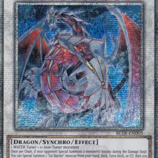 Lancea Ancestral Dragon of the Ice Mountain - BLTR-EN005 QC Secret Rare 1st Edition - Español