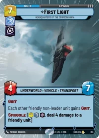 First Light - Headquarters of the Crimson Dawn (Hyperspace) - 313 - Rare - Inglés