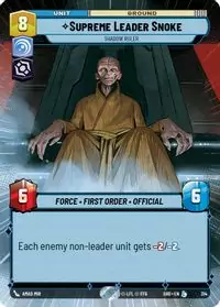 Supreme Leader Snoke - Shadow Ruler (Hyperspace) - 314 - Legendary - Inglés