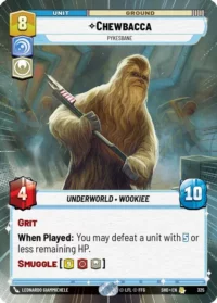 Chewbacca - Pykesbane (Hyperspace) - 325 - Rare - Inglés