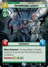 Enterprising Lackeys (Hyperspace Foil) - 376 - Rare - Inglés