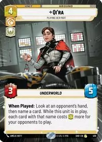 Qi'ra - Playing Her Part (Hyperspace) - 470 - Rare - Inglés