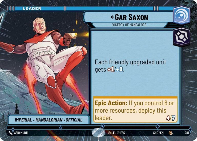 Gar Saxon - Viceroy of Mandalore (Hyperspace) - 281 - Common - Español