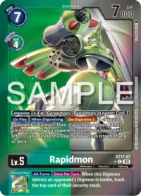 Rapidmon (Advanced Deck Set Double Typhoon Secret Pack) - ST17-07 C