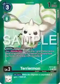 Terriermon (Advanced Deck Set Double Typhoon Secret Pack) - ST17-02 SR