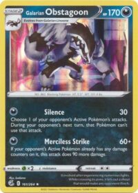 Galarian Obstagoon - 161/264 - Holo Rare - Inglés
