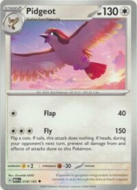 Pidgeot - 018/165 - Uncommon - Inglés