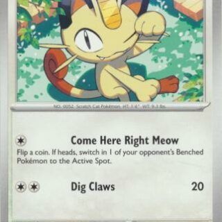 Meowth - 052/165 - Common - Inglés