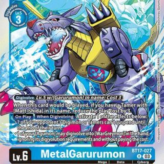 MetalGarurumon - BT17-027 R