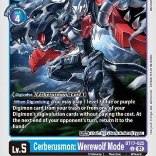 Cerberusmon: Werewolf Mode - BT17-025 U