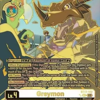 Greymon (Right) (Textured) - BT17-102 SEC