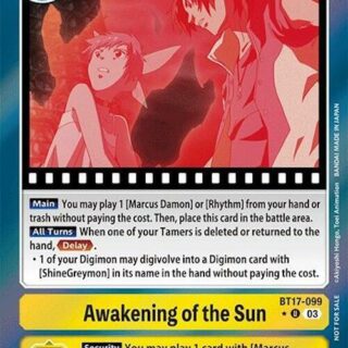 Awakening of the Sun (Secret Crisis: Movie Memorial Pack) - BT17-099 U