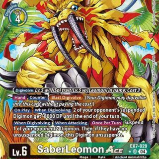 SaberLeomon ACE (Alternate Art) - EX7-029 SR