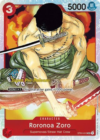 Roronoa Zoro - ST01-013 - Super Rare (Super Pre-Release)