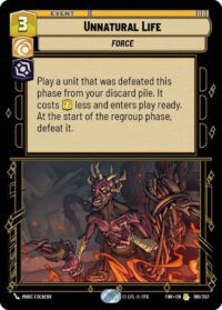 Unnatural Life - Rare - 189/257 Inglés