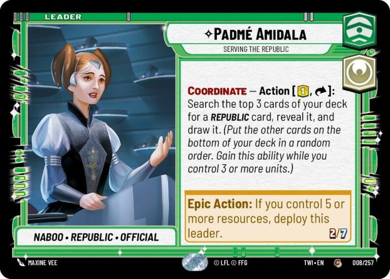 Padmé Amidala - Serving the Republic - Common - 008/257 Inglés