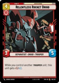 Relentless Rocket Droid (Foil) - Common - 163/257 Inglés