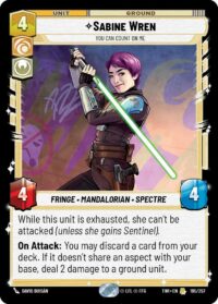 Sabine Wren - You Can Count On Me - Rare - 195/257 Inglés