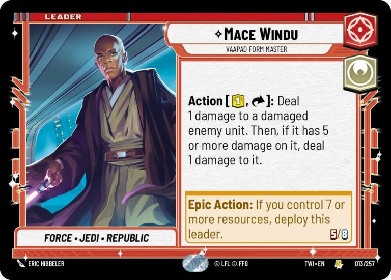 Mace Windu - Vaapad Form Master - Rare - 013/257 Inglés