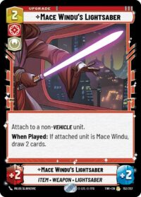 Mace Windu's Lightsaber - Rare - 152/257 Inglés
