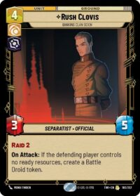 Rush Clovis - Banking Clan Scion - Rare - 183/257 Inglés