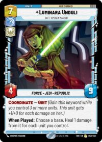 Luminara Unduli - Soft-Spoken Master - Rare - 050/257 Inglés