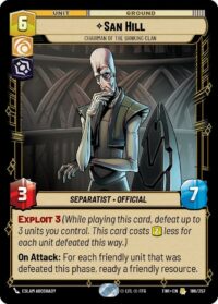 San Hill - Chairman of the Banking Clan - Rare - 186/257 Inglés
