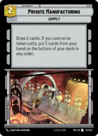 Private Manufacturing (Foil)- Uncommon - 257/257 Inglés