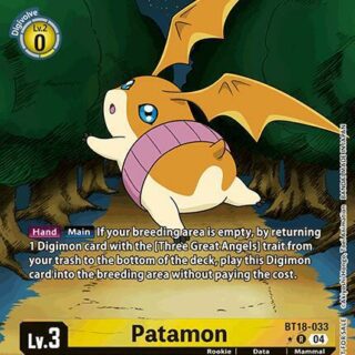 Patamon (Release Special Booster 2.0: Box Promotion Pack) - BT18-033 R