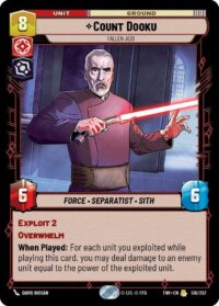 Count Dooku - Fallen Jedi (Foil) - Rare - 138/257 Inglés
