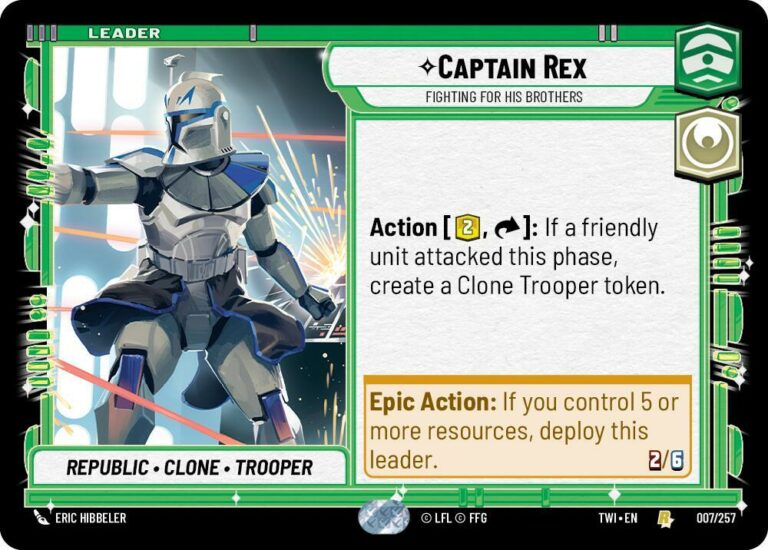 Captain Rex - Fighting For His Brothers - Rare - 007/257 Inglés
