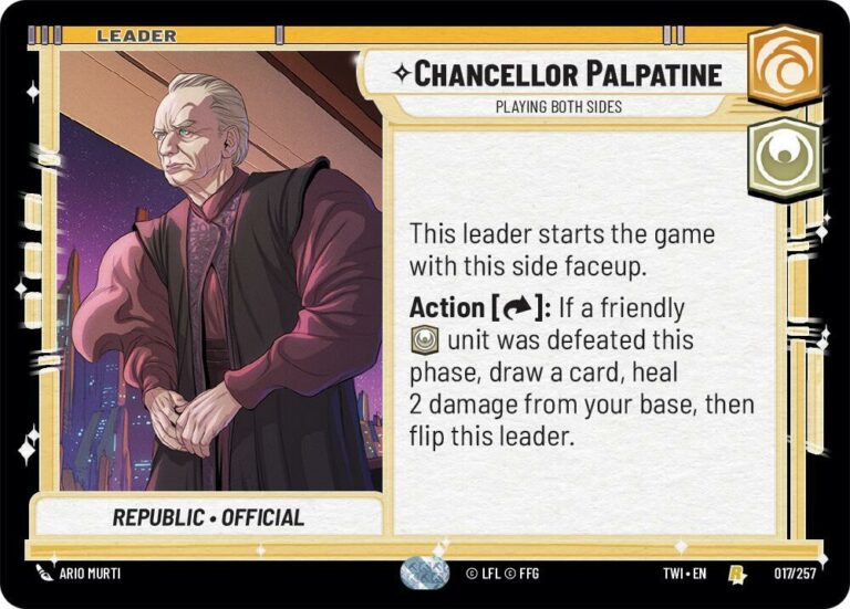 Chancellor Palpatine - Playing Both Sides - Rare - 017/257 Inglés