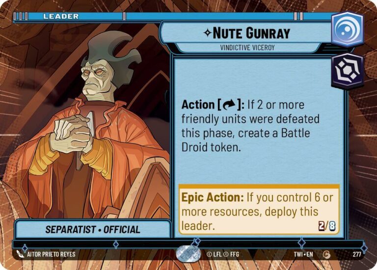 Nute Gunray - Vindictive Viceroy (Hyperspace) - Common - 277 Inglés