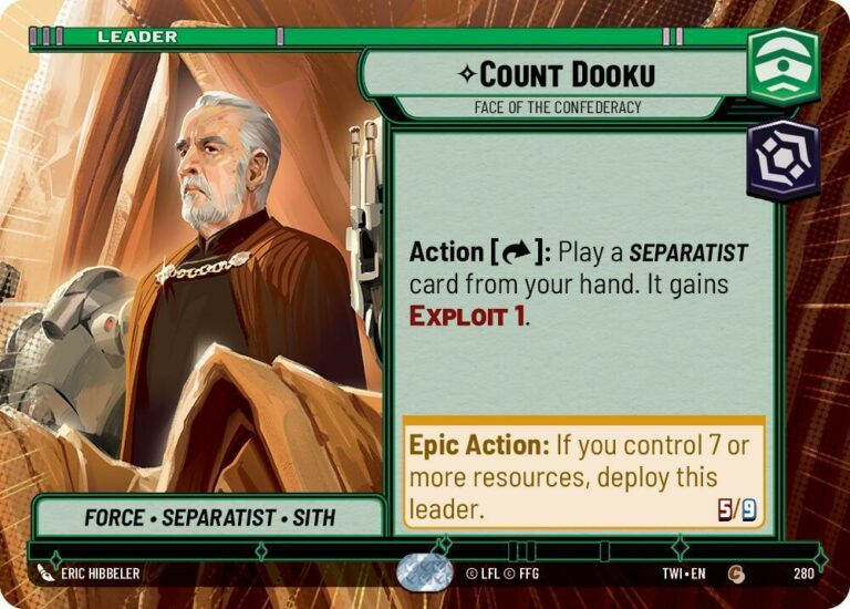 Count Dooku - Face of the Confederacy (Hyperspace) - Common - 280 Inglés